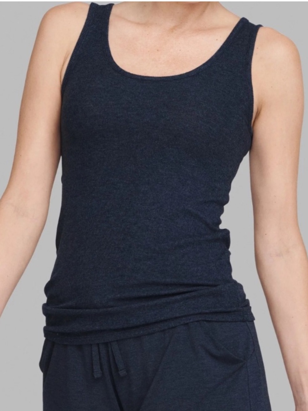 Tommy John Second Skin Lounge Tank NEW Top Dress Blues Heather Size Small